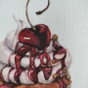 Cherry Dessert Watercolor